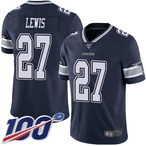 Men Dallas Cowboys Limited Navy Blue Jourdan Lewis Home #27 100th Season Vapor Untouchable NFL Jersey->dallas cowboys->NFL Jersey